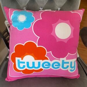 Tweety Decorative Pillow Vintage 90s Looney Tunes Bedding